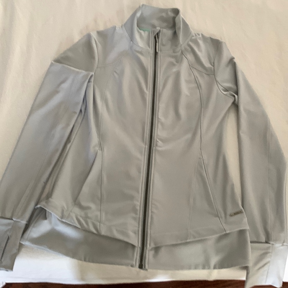 Grey Zip Up Athletic Sweatshirt